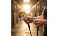 Rust Resistant Stainless Steel Horse Bit Curved Link Loose Loop Snaffle Long-Lasting Loop Snaffle Bit Easy to Clean for Riders, Trainers, Training