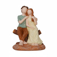 Intricately Crafted Romantic Couple Statue Detailed Craftsmanship Romantic Couple Figurine Unique Design Hand-Painted Resin Figurine Long-Lasting for Couples, Families, Dog Lovers, Living Room, Bedroom, Shelf, Office Desk