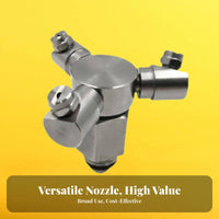 Uniform Atomization 3 Head Rotating Spray Nozzle Clog-Resistant Rotating Spray Nozzle Easy Installation for Car Washes, Cooling Systems