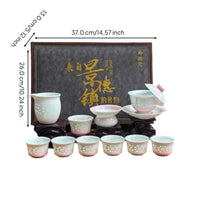 Porcelain Tea Set, Hollow Design, Portable, Gift Box