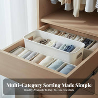 3 Pieces Compartmentalized Compartment Organizer Set Customizable Compartments Household Storage Space-Saving Design Desktop Container adaptable for Office Workers, Makeup lovers, Drawer, Bedroom, Closet, Vanity