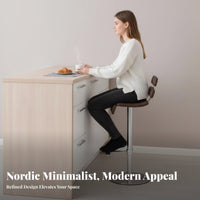 Modern Minimalist Design Upholstered Highspine Stool Adjustable Height Upholstered Pedestal Bar Stool 360-Degree rotate Counter Chair With rear supportrest for Adults, Homeowners, Restaurant Owners, Reception Desk, Kitchen Island, Bistro, Dining Room