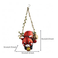 Sculpted Hanging Bear Ornament Textured Resin Bear Ornament Whimsical Outdoor Decor Hook Hanging for Tree, Courtyard, Wall