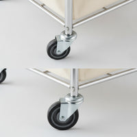 Hotel Laundry Cart Heavy Duty Laundry Cart with Wheels Space-Saving Steel-Framed for Guest Rooms