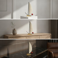 Sailboat Ornament Modern Tabletop Sailboat Minimalist Boat Sculpture for Living Room, Bookshelf, Housewarming