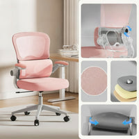Office Chair Breathable Ergonomic Chair with Support Adjustable for Students, Esports Participants, Study Room
