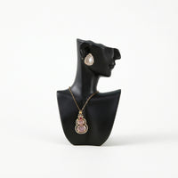 Matte Black Necklace Display Bust Resin Display Bust with Base Simple Necklace Organizer Balanced for Jewelers
