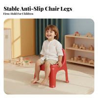 Rounded Corners Small Backrest Stool Easy to Clean child's Chair Lightweight young child Seat Stable Design for young children, Preschoolers, Parents, Kindergarten, Preschool, Daycare, play area