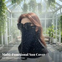 Ice Silk Face Cover Breathable Ice Silk Full Face Cover Cooling Sun Protection Cover Lightweight Cooling Sun Cover Quick Dry