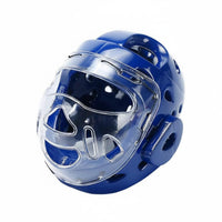 Taekwondo Helmet with Face Guard Thickened Ear Protection Full Face Fighting Arts Helmet Impact Resistant Secure Gear for Training, Competition
