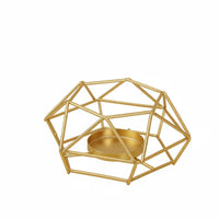 Minimalist Design Hexagonal Wireframe Candlestick Table Centerpiece Modern Iron Tealight Holder House Decoration for Wedding