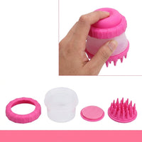 Dog Shampoo and Soap Dispenser for Cat Grooming, Round Silicone Pet Cleaning Brush with Soft Bristles, Dog Shampoo Brush for Cat Bath
