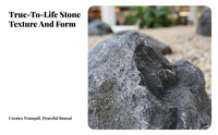 Realistic Natural Texture Artificial Foam Rock Easy Installation Faux Decorative Stone Effortless Maintenance Fake Stone Ornament All-Weather for Interior Designers, Business Owners, Courtyard, Patio, Commercial Areas, Poolside