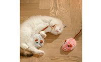 Automatic Moving Rechargeable Feline Mouse Toy Realistic Sound Interactive Feline Mouse Obstacle Avoidance for Cats, Indoor