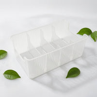 Removable Dividers 4 Compartment Organizer Box Transparent Clear Plastic Organizer Box Open Top