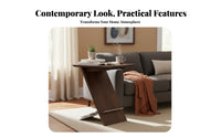 Modern Design Magazine Holder Table Retro aesthetic Z-Shaped Magazine Table With Storage Shelf Household Furniture Multi-Functional for Apartment Dwellers, Homeowners, Students, Living Room, Small Spaces, Bedroom, Reception Area