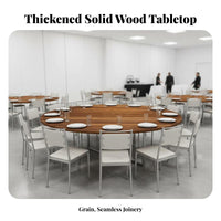 Thickened Tabletop Round Folding Dining Table Foldable Design Round Folding Table Space-Saving Household Furniture Heavy-Duty Load Capacity for Homeowners, Business Owners, Banquets, Events, Parties, Conferences