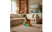 Washable Pet Stairs Soft Cover Dog Ladder for Bed Sturdy Support High Bed Pet Stairs for Small Dogs, Short-Legged Pets