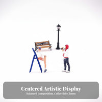 1:64 Scale People Figure High Intricacy Hand-Painted Miniature Person Tiny People Model Realistic Features for Sand Table Scenes