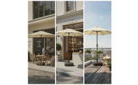 Patio Umbrella with Base UPF 50+ Outdoor Umbrella with Base Waterproof for Homeowners, Cafes, Backyard, Balcony