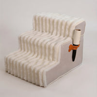Foldable Pet Stair Washable Pet Steps with Soft Cover Non-Slip Dog Ramp with Foam for Small Dogs, Injured Pets, Bedside, Sofa