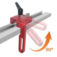 Knurled Screws Table Saw Fence Stop Threaded Mounting Points Sliding Track Stop Adjustable Backstop Positioning Guide Accurate Positioning for Woodworkers