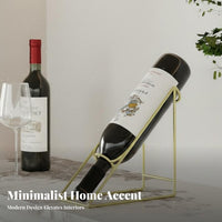 Light Luxury Design Wine Bottle Display Stand Sturdy and Stable Minimalist Wine Rack Ideal Gift Home Decor Long-Lasting for Homeowners, Adults, Dining Room, Kitchen, Restaurant, Party