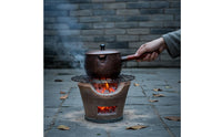 Copper Teapot with Wooden Handle Hammered Copper Teapot Long Pot for Collectors, Home Kitchen