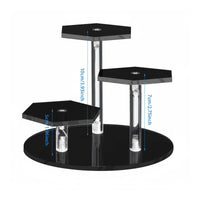 Transparent Acrylic Display Stand Clear Tiered Display Stand Multi Purpose Acrylic Riser Stacked for Shelf, Room Decor, Desk