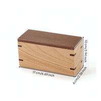 Wooden Storage Box Natural Desktop Storage Box Compact for Workspace