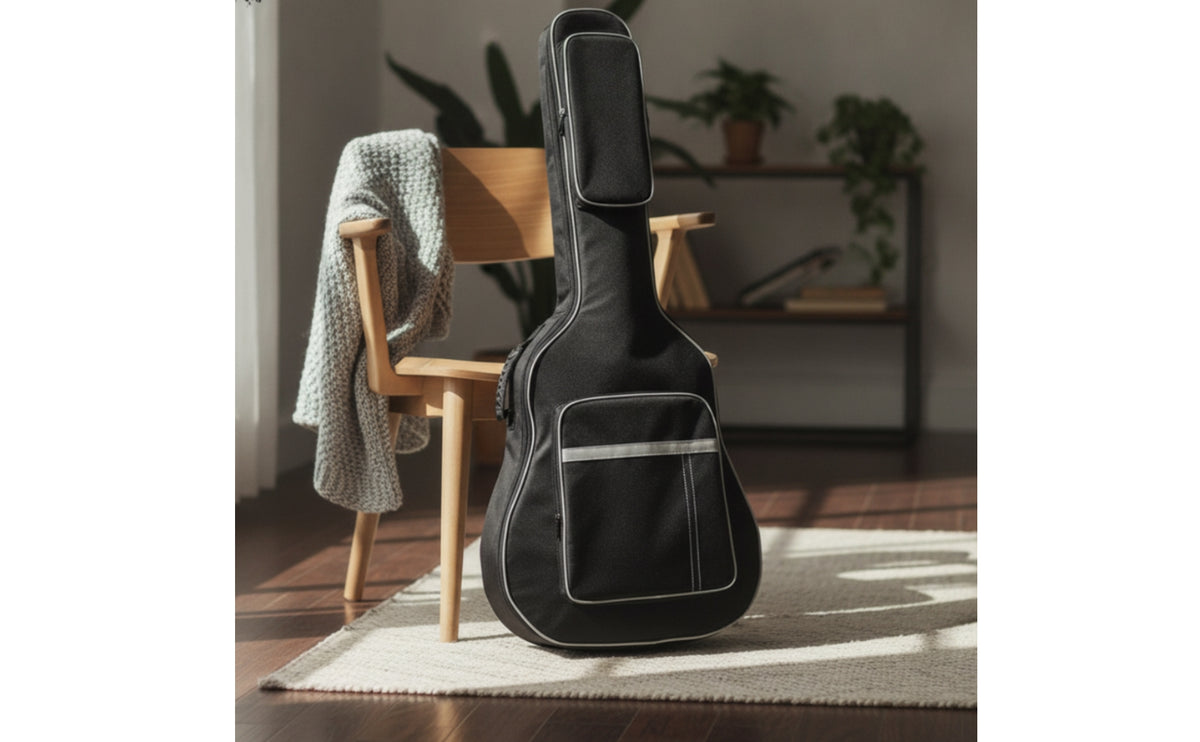 Acoustic Guitar Gig Bag Backpack-Style Acoustic Guitar Bag Thick Padded for Guitarists, Students, Travel, Commuting