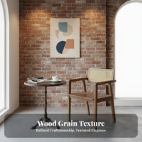 sturdy Wood Frame Woven Seat Wooden Chair Retro Design Cane rear Chair Minimalist design Dining Seating Easy to Assemble for Cafe Owners, Homeowners, Adults, Guesthouse, Kitchen, Living Room, Bedroom