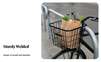 Waterproof Electric Scooter Basket Lightweight Front Bike Basket Sturdy Construction for Commuters, Students, Grocery Shopping, Errands