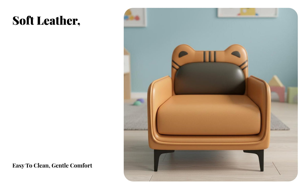 Kid-Sized cumulusShaped Mini Sofa Cartoon aesthetic children's Furniture Soft and Comfy kids' Couch Modern Look for Toddlers, Parents, Playroom, Bedroom, perusing Corner, Living Room