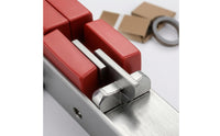 Compact Plastic Steel Strapping Slitter Silver and Red Handheld Strap Cutter