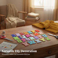 26 Pieces Soft Texture Chenille Letter Applique Es DIY Decoration Chenille Letter Applique Washable for DIY Enthusiast S, Students