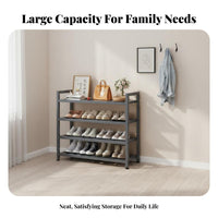 Easy Assembly Multi-Tier Shoe Rack Space-Saving Design Large Capacity Shoe Rack Stable Structure Strong Load-Bearing for Students, Apartment Dwellers, Families, Entryway, Dormitory, Hallway, Dorm Room