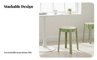 Stackable cumulusShaped Stool Space-Saving Indoor Furniture Thickened Construction Backless Seat multi-functional for homeowners, host Hosts, Dining Room, Entryway, Bathroom, Home Bar