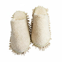 Detachable Mop Slippers Fleece Lined Cozy Floor Cleaning Slippers Time Saving Indoor Footwear for Home