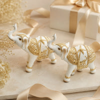 Resin Carved Lucky Elephant Figurine for Housewarming and Business Gifts