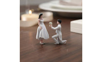 3D Printed Bride and Groom Figurines Colored Micro Scenery Figures Painted Wedding Figurine Mini Scale