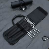 Portable Camping Tent Peg Storage Bag with Tent Stakes