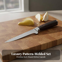 Wave-Etched Pattern Fine-Edged Edge Wave-Etched Pattern Chef Long Ness for Chefs, Cooking Enthusiasts, Food Processing, Barbecue