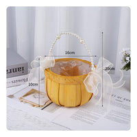 Mini Woven Basket Handwoven Mini Basket with Handle Natural Material for Easter