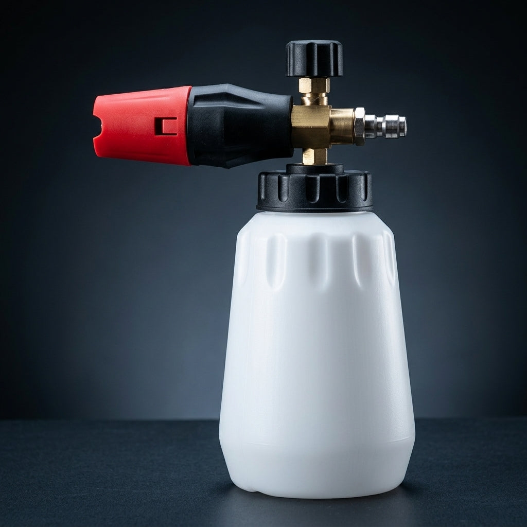 Hose Connector with Foam Sprayer for Car Cleaning, Car Wash Kit with Pressure Washer Gun and Foam Lance, Detailing Set with Brass Fittings, 1pc