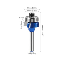 Edge Trimming Router Bit Blue Coated 4-Flute Router Bit Tool Carbide Tipped Precision Ground for Woodworkers, Woodworking