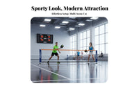 Easy Assembly Portable Pickleball Net Long-Lasting Steel Frame Freestanding Pickleball Net Includes Carry Bag Tear-Resistant Netting for Beginners, Students, Kids, Indoor, Driveway