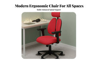 Lumbar Support High-Back Ergonomic Chair 360-Degree Swivel Ergonomic Mesh Chair with Headrest Quiet Rolling Casters Computer Seat Heavy-Duty Construction for Remote Workers, Students, Gamers, Bedroom, Study Room, Workstation, Gaming Setup