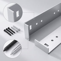 2 Pieces Mailbox Mounting Bracket Aluminum Mailbox Bracket with Screws Hardware Heavy-Duty Universal for Outdoor