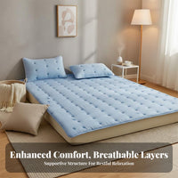 Soybean Fiber Bed Pad Soft Foldable Ing Mat Breathable Quilted Mattress Topper for Side Ers, Homeowners, Dorm Room, Dormitory, Tatami Floor